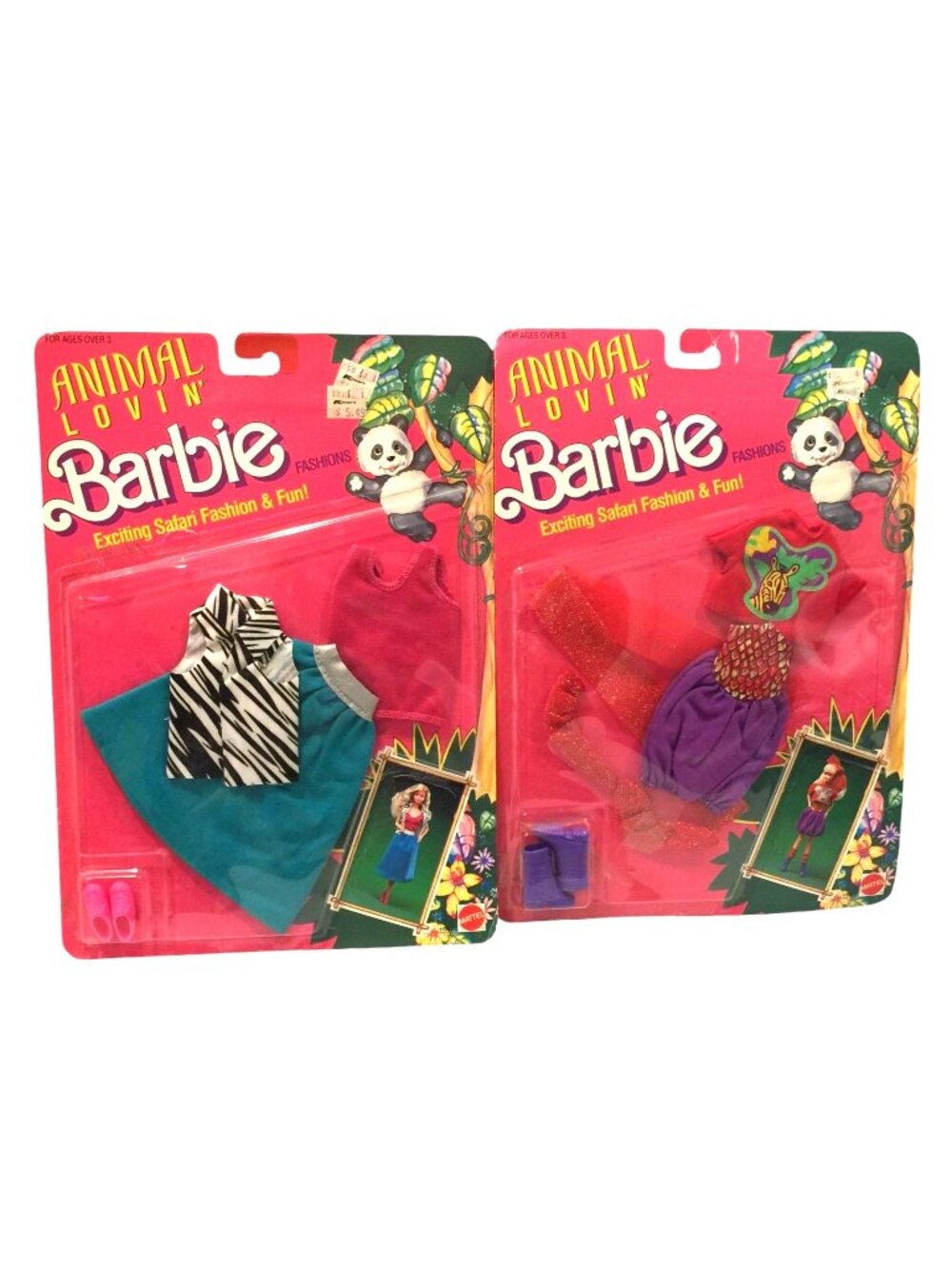 Barbie Animal Lovin' Fashions Safari Zebra Pattern Skirt Set 1988